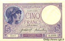 5 Francs FEMME CASQUÉE FRANCIA  1918 F.03.02 AU