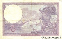 5 Francs FEMME CASQUÉE FRANKREICH  1922 F.03.06 fVZ