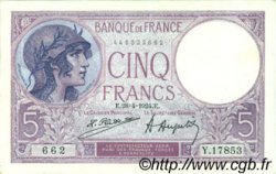 5 Francs FEMME CASQUÉE FRANCE  1924 F.03.08