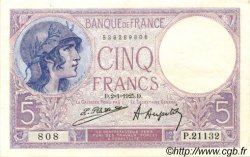 5 Francs FEMME CASQUÉE FRANCIA  1925 F.03.09