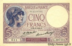 5 Francs FEMME CASQUÉE FRANCE  1929 F.03.13 AU