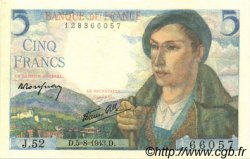 5 Francs BERGER FRANCIA  1943 F.05.03 EBC+