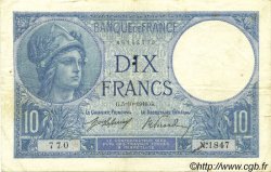 10 Francs MINERVE FRANKREICH  1916 F.06.01 SS