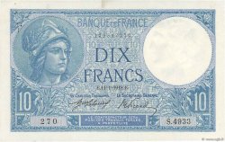 10 Francs MINERVE FRANCIA  1918 F.06.03 EBC
