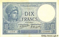 10 Francs MINERVE FRANCIA  1926 F.06.10 BB to SPL