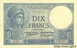 10 Francs MINERVE FRANCIA  1926 F.06.10 MBC
