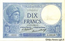 10 Francs MINERVE FRANKREICH  1926 F.06.11 VZ