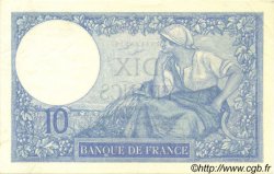 10 Francs MINERVE FRANCE  1927 F.06.12 XF