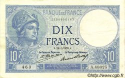 10 Francs MINERVE FRANCE  1928 F.06.13 XF