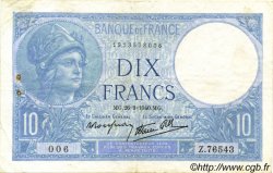 10 Francs MINERVE modifié FRANCIA  1940 F.07.15 BB