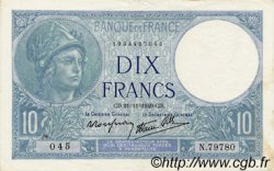 10 Francs MINERVE modifié FRANKREICH  1940 F.07.21 fVZ
