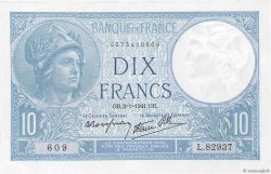 10 Francs MINERVE modifié FRANCE  1941 F.07.26 AU+
