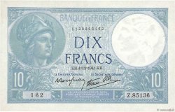10 Francs MINERVE modifié FRANKREICH  1941 F.07.30 fST