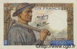 10 Francs MINEUR FRANCIA  1942 F.08.06 MBC+
