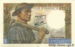 10 Francs MINEUR FRANKREICH  1944 F.08.12 VZ