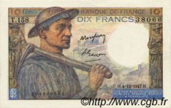 10 Francs MINEUR FRANCIA  1947 F.08.19 SPL