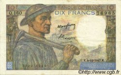 10 Francs MINEUR FRANKREICH  1947 F.08.19 SS