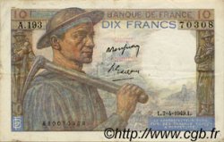 10 Francs MINEUR FRANCIA  1949 F.08.21 q.SPL