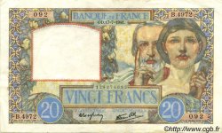 20 Francs TRAVAIL ET SCIENCE FRANCIA  1941 F.12.16 BB