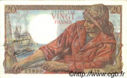 20 Francs PÊCHEUR FRANCIA  1943 F.13.06 SPL+