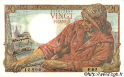 20 Francs PÊCHEUR FRANKREICH  1943 F.13.07 VZ