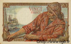20 Francs PÊCHEUR FRANCIA  1943 F.13.07 SPL
