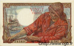 20 Francs PÊCHEUR FRANKREICH  1950 F.13.17 VZ+ to fST