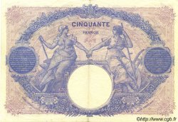 50 Francs BLEU ET ROSE FRANKREICH  1920 F.14.33 fVZ