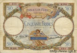 50 Francs LUC OLIVIER MERSON FRANCE  1927 F.15.01 TB+
