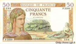 50 Francs CÉRÈS FRANCIA  1935 F.17.20 q.SPL