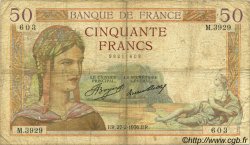 50 Francs CÉRÈS FRANCIA  1936 F.17.22 MC
