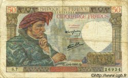50 Francs JACQUES CŒUR FRANCE  1940 F.19.01 TB
