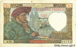 50 Francs JACQUES CŒUR FRANCIA  1941 F.19.09 BC