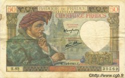 50 Francs JACQUES CŒUR FRANCIA  1941 F.19.11 MBC