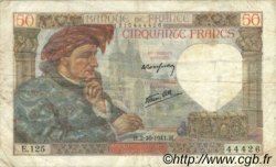 50 Francs JACQUES CŒUR FRANCIA  1941 F.19.15 q.BB
