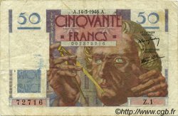 50 Francs LE VERRIER FRANCE  1946 F.20.01 F+