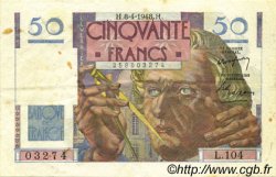 50 Francs LE VERRIER FRANCE  1948 F.20.10 VF