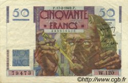 50 Francs LE VERRIER FRANCIA  1949 F.20.11 q.SPL