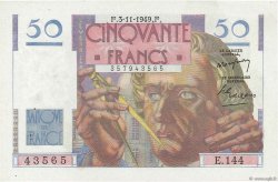 50 Francs LE VERRIER FRANCIA  1949 F.20.13 EBC