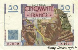 50 Francs LE VERRIER FRANCIA  1950 F.20.16 SPL a AU