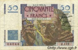 50 Francs LE VERRIER FRANCIA  1951 F.20.17 MBC