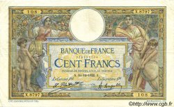 100 Francs LUC OLIVIER MERSON sans LOM FRANCE  1922 F.23.15 VF
