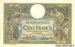 100 Francs LUC OLIVIER MERSON grands cartouches FRANCE  1924 F.24.02 VF+