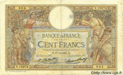 100 Francs LUC OLIVIER MERSON grands cartouches FRANCE  1927 F.24.06 F