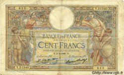 100 Francs LUC OLIVIER MERSON grands cartouches FRANKREICH  1928 F.24.07 fS