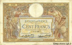 100 Francs LUC OLIVIER MERSON grands cartouches FRANCIA  1928 F.24.07 BC+
