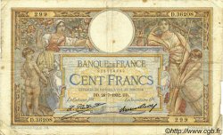100 Francs LUC OLIVIER MERSON grands cartouches FRANCIA  1932 F.24.11 RC+
