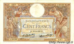 100 Francs LUC OLIVIER MERSON grands cartouches FRANCIA  1932 F.24.11 q.BB