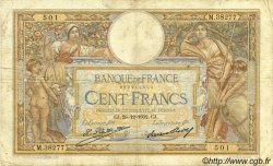 100 Francs LUC OLIVIER MERSON grands cartouches FRANCE  1932 F.24.11 VG