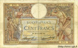 100 Francs LUC OLIVIER MERSON grands cartouches FRANKREICH  1933 F.24.12 fS